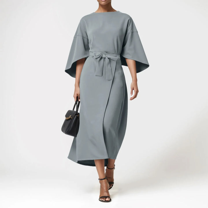 Natalie Tie Waist Elegant Maxi Dress