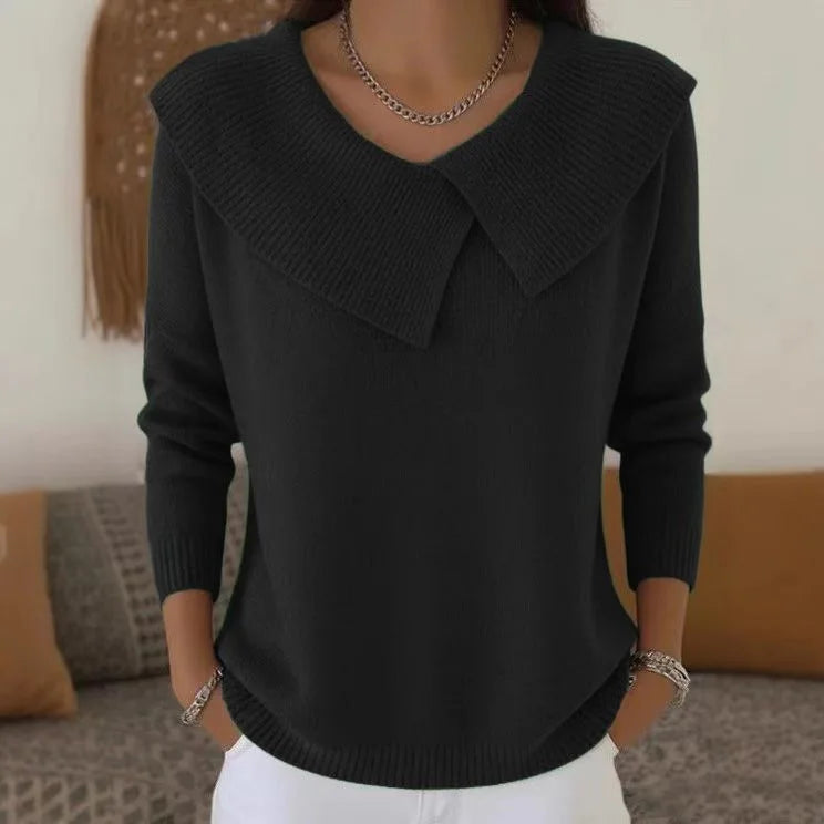 Anneke Fold Collar Sweater