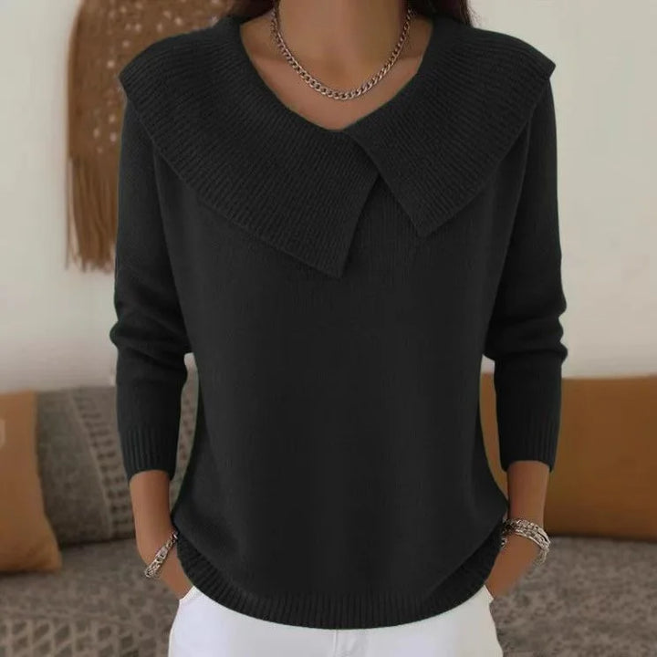 Anneke Fold Collar Sweater