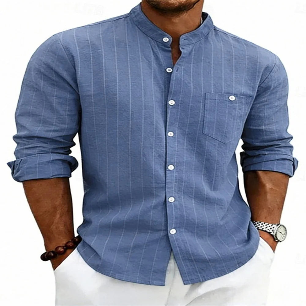 Grayson Breathable Striped Linen Shirt