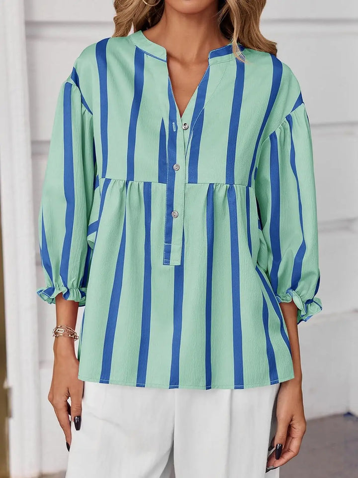 Severine Striped Bubble Blouse