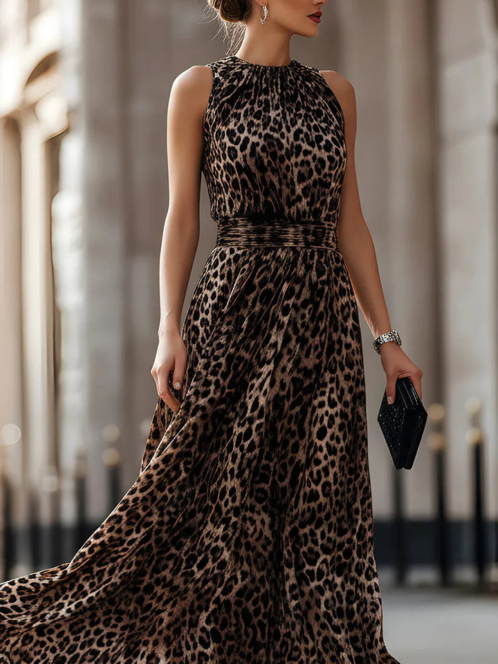 Gemma Leopard Flare Dress
