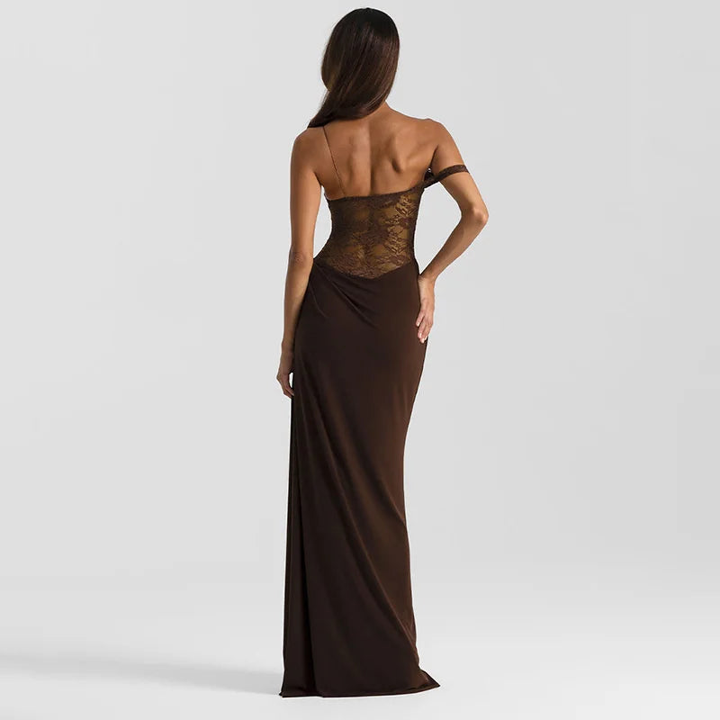 Lizbeth Lace Evening Gown Maxi Dress