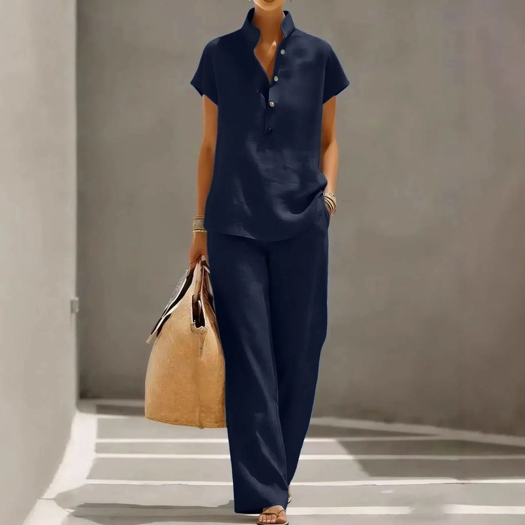 Vespera Breathable Linen Matching Set