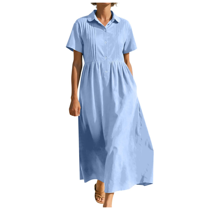 Stella Button Front Midi Dress