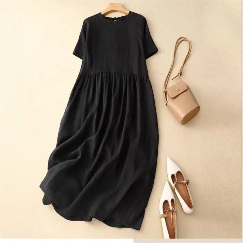 Carla Relaxed Cotton Midi Dress