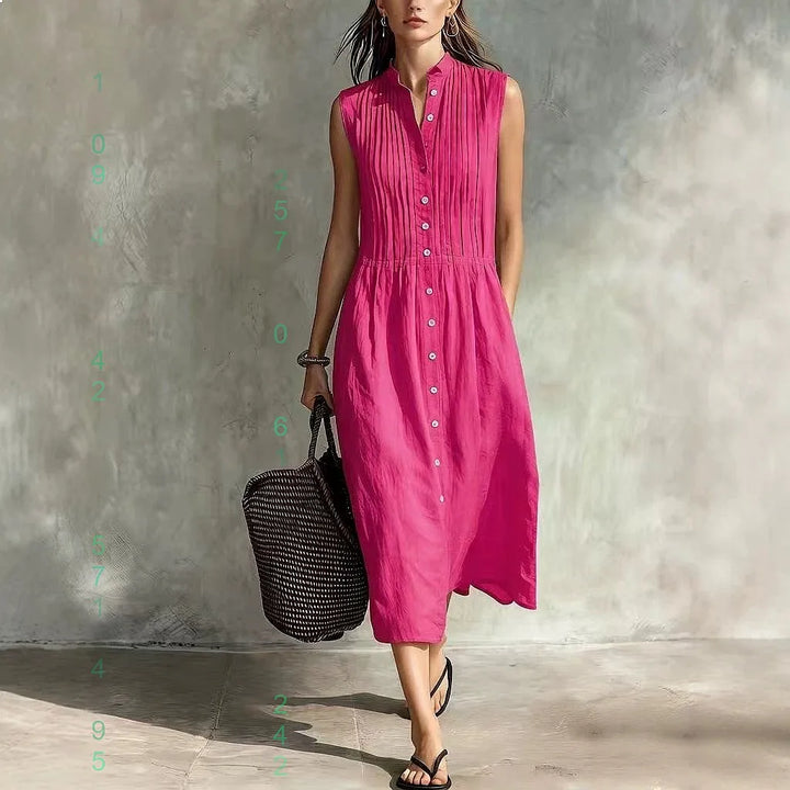 Lenoria Elegant Relaxed Midi Dress