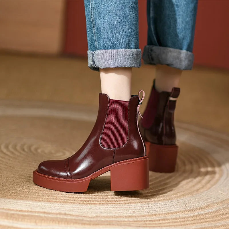 Nathalie Platform Chelsea Boots
