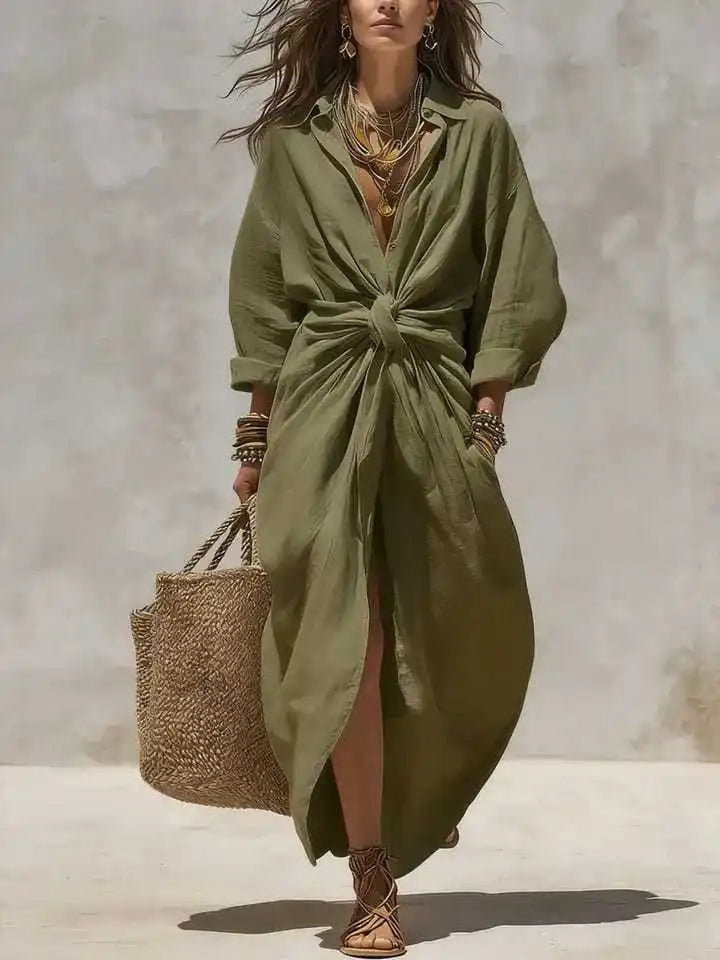 Calanthe Relaxed Shirt Maxi Dress