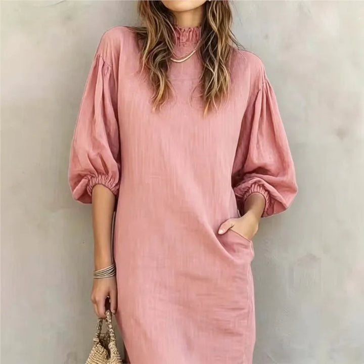 Teodora Balloon Sleeve Midi Dress