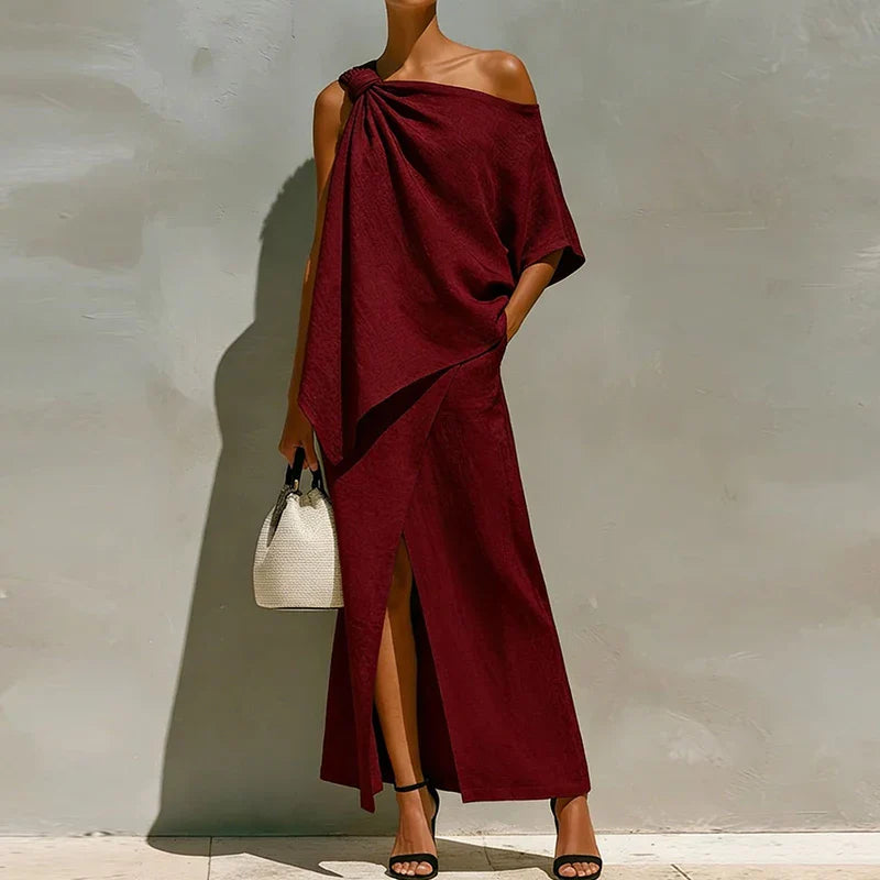 Amber One Shoulder Maxi Skirt Set