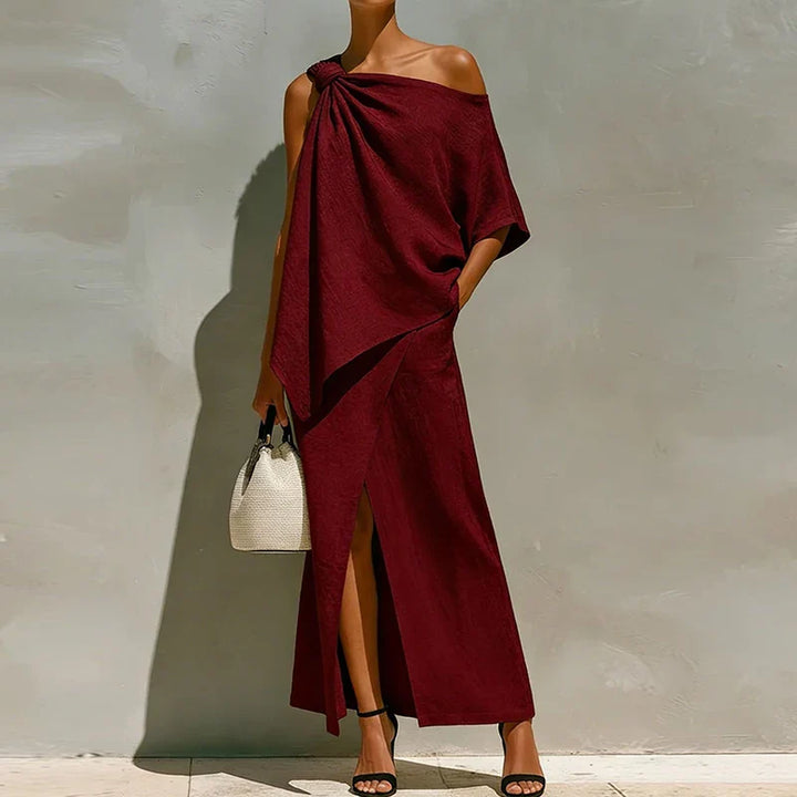 Amber One Shoulder Maxi Skirt Set