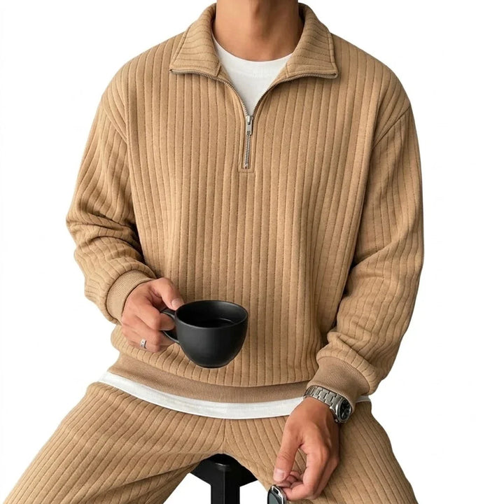 Griffin Ribbed Half Zip Pullover