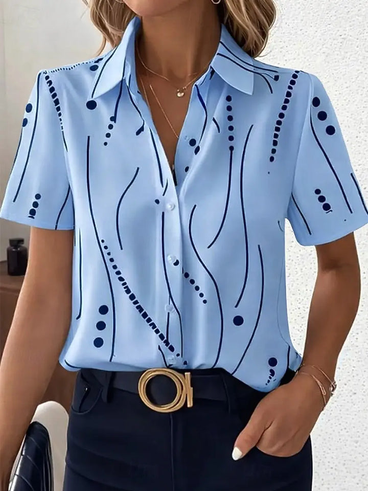 Julia Abstract Print Blouse