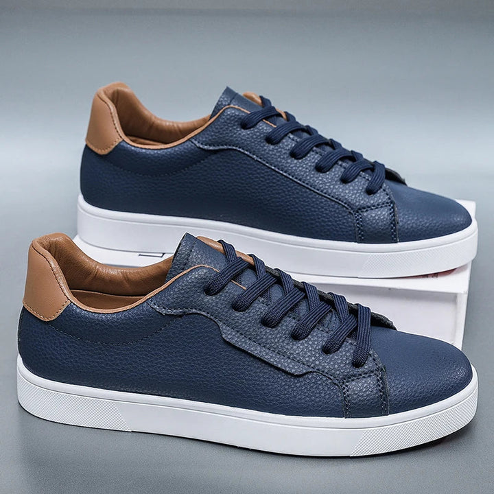 Ezra Pebbled Leather Sneakers