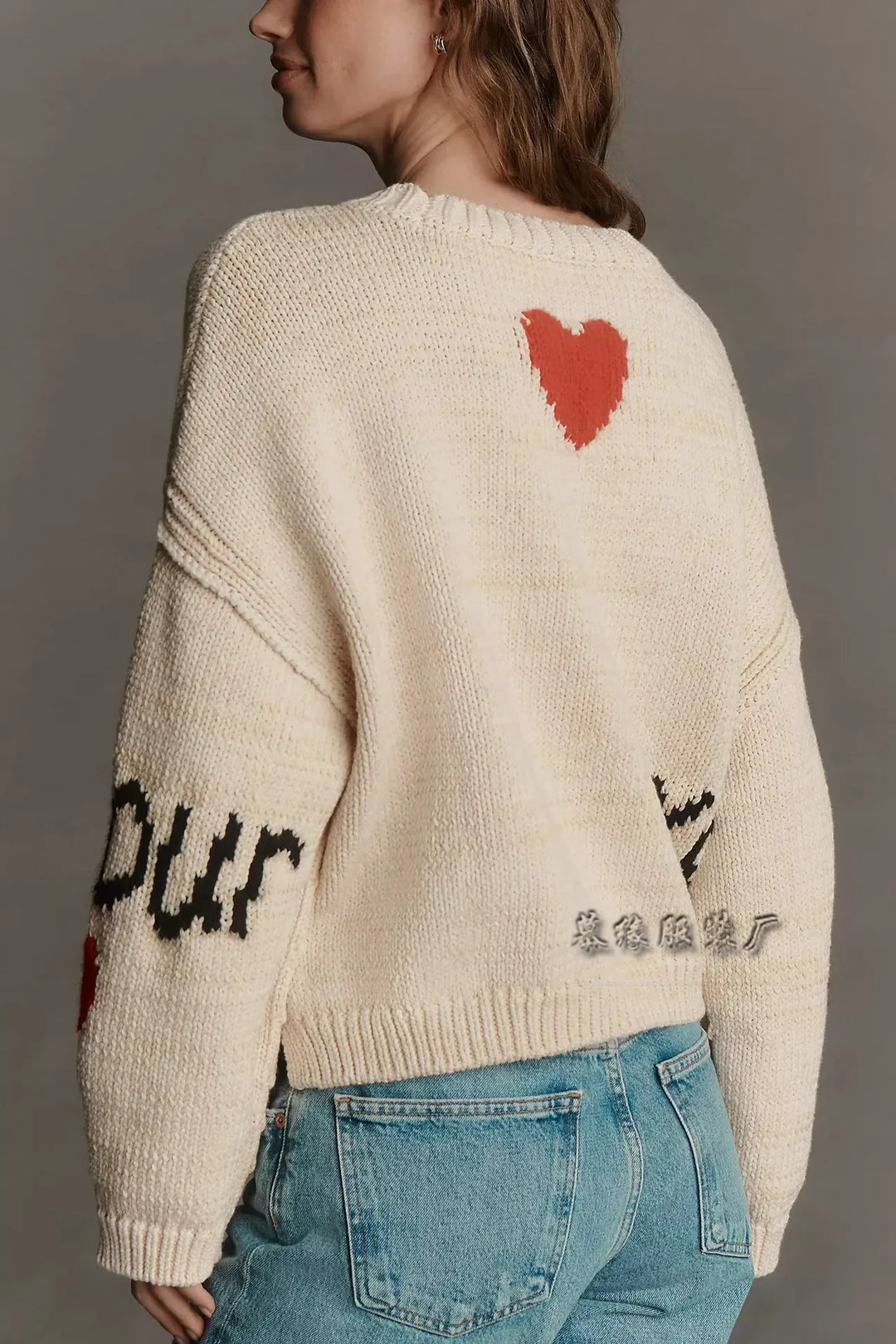 Aria Heart Knit Sweater
