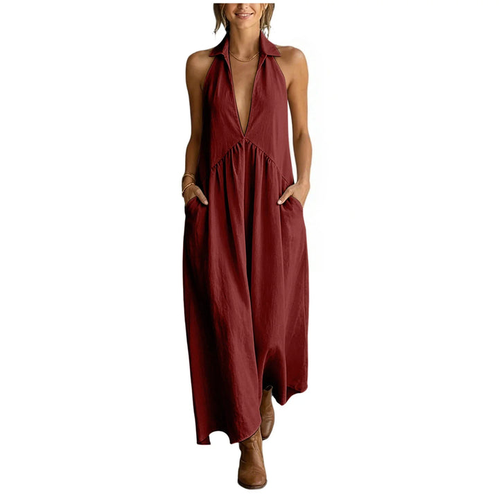 Autumn Casual Pocket Maxi Dress