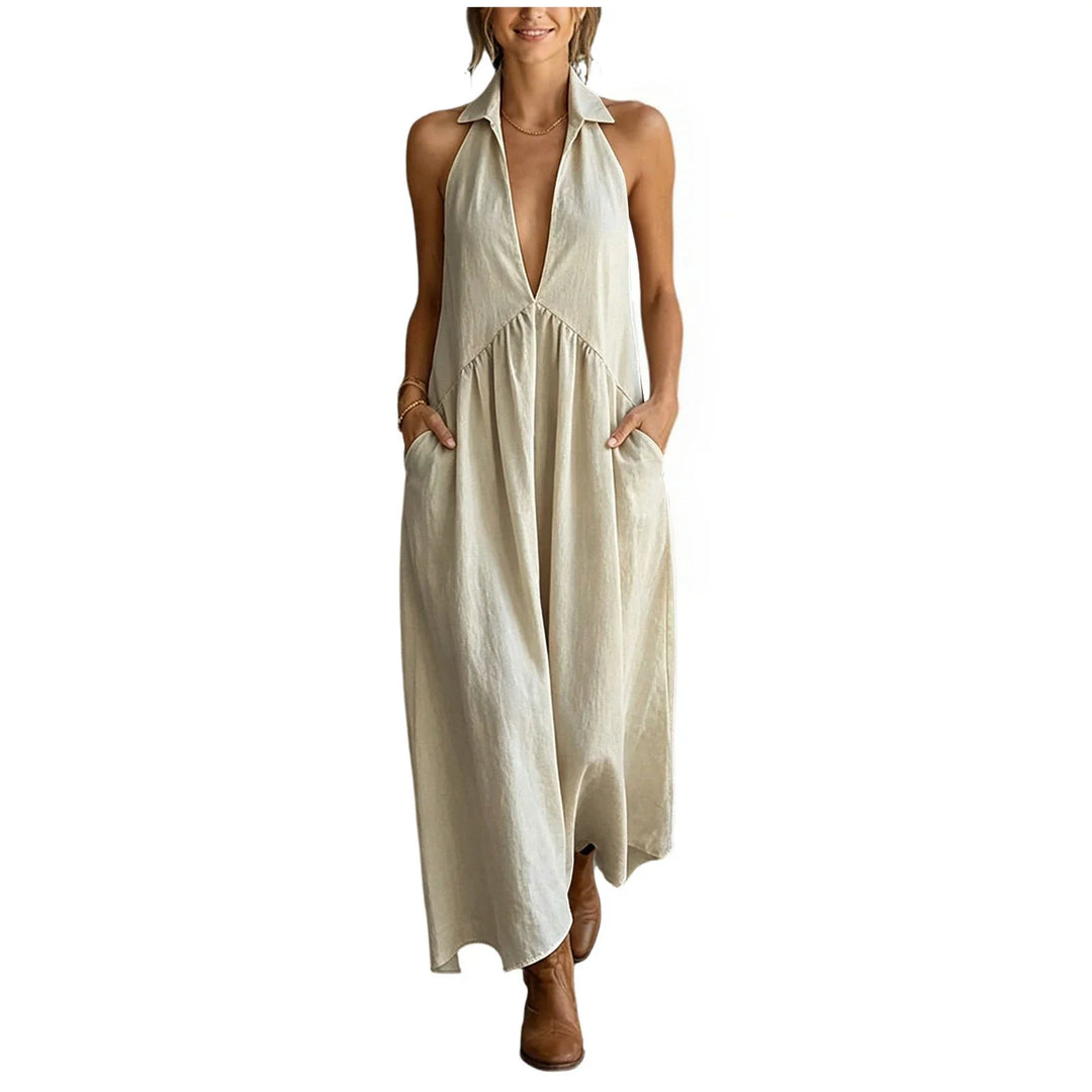 Autumn Casual Pocket Maxi Dress