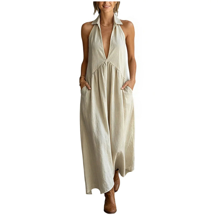 Autumn Casual Pocket Maxi Dress