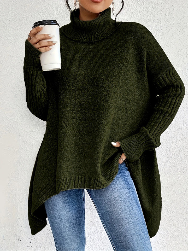 Wilhelmina Asymmetric Hem Sweater