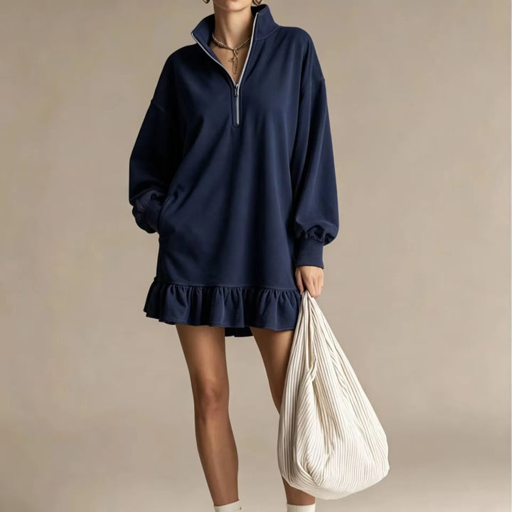 Ana Ruffle Hem Mini Dress
