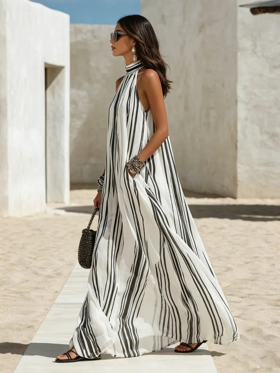 Lexie Striped Pocket Maxi Dress