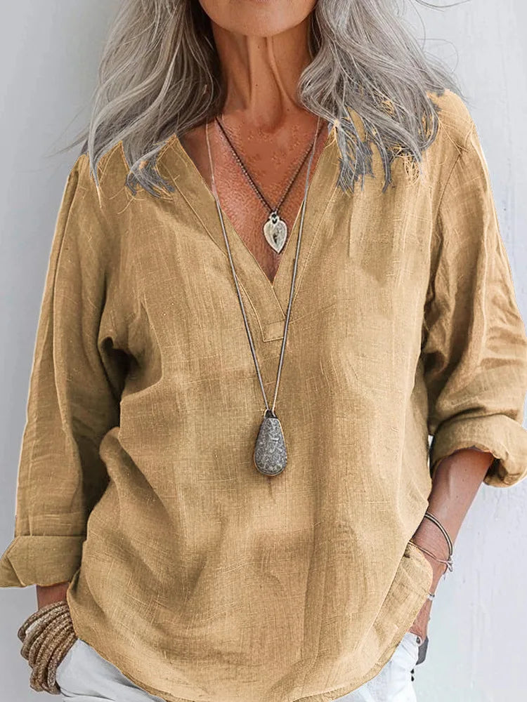 Ashlee Vintage Casual Blouse