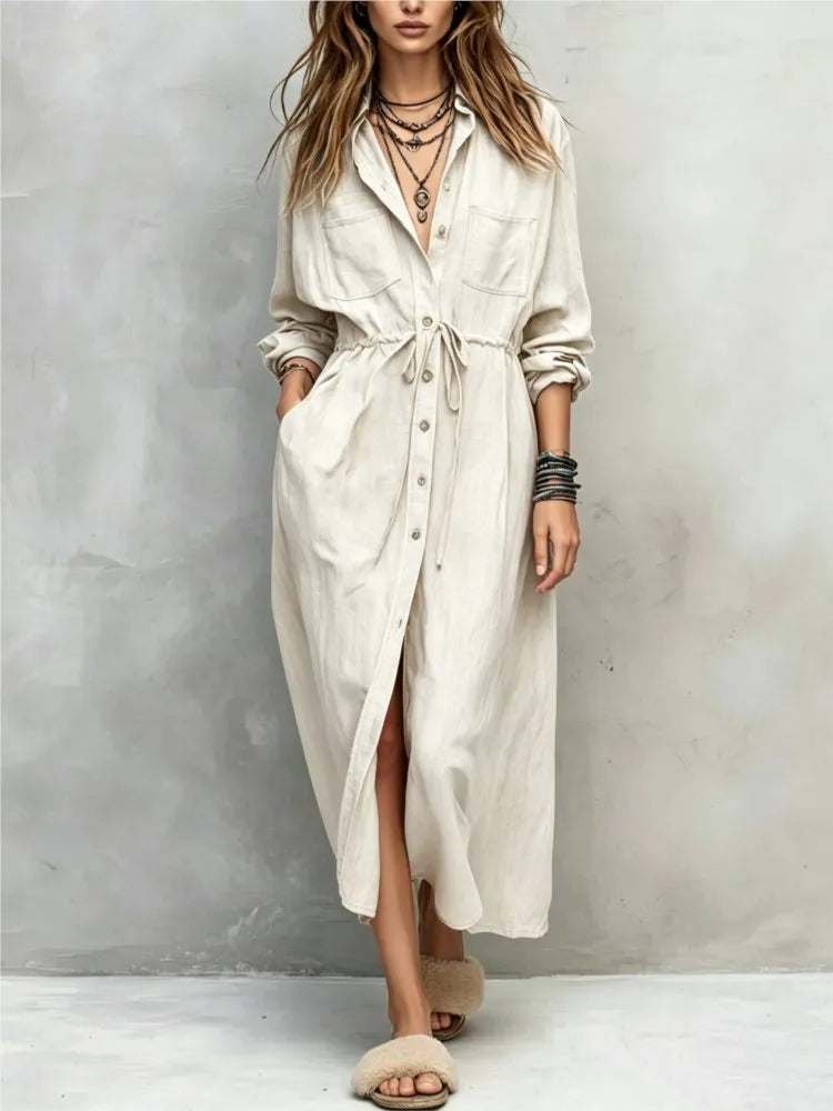 Lorena Everyday Maxi Shirt Dress