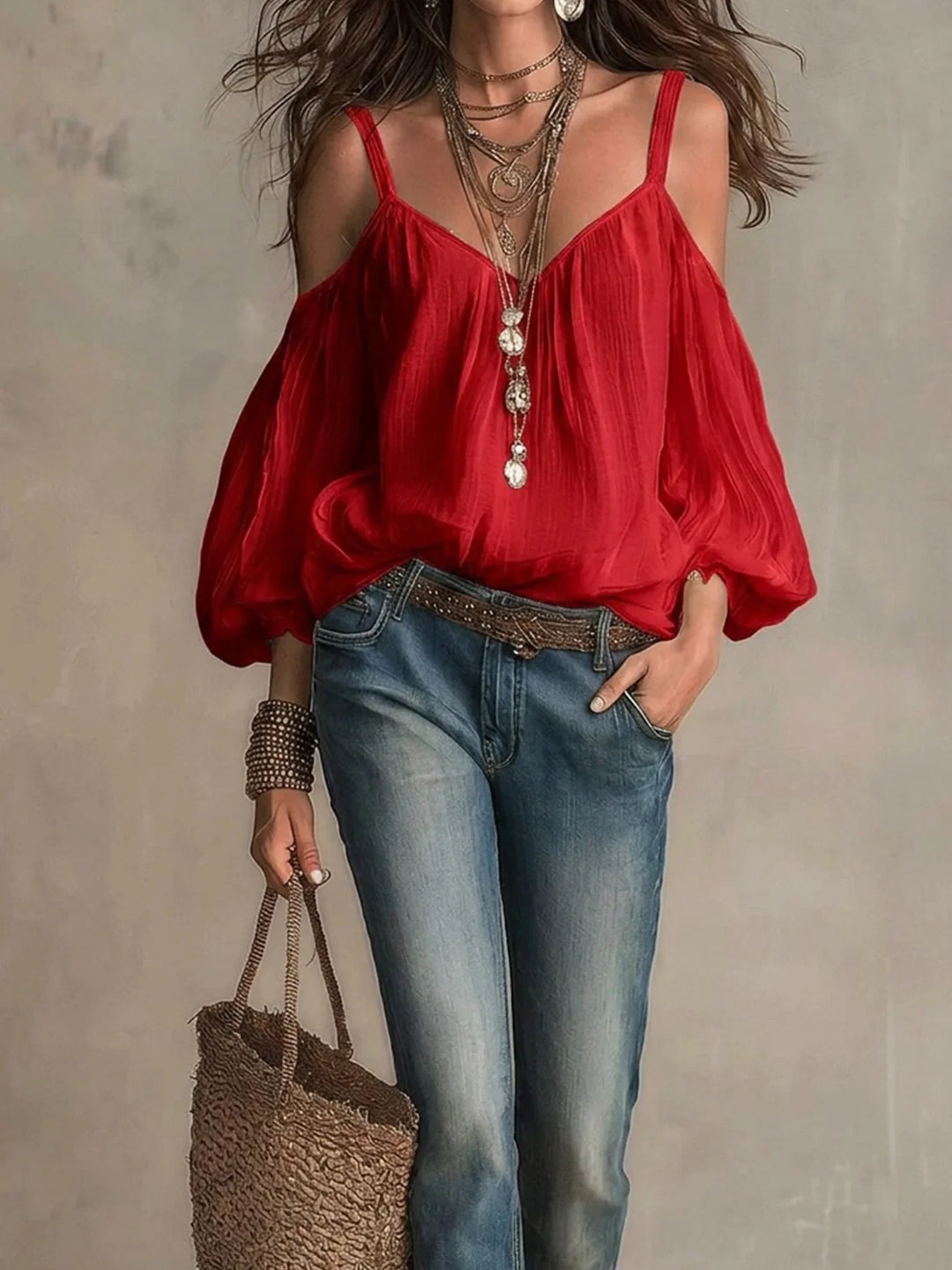 Elena Off Shoulder Boho Blouse
