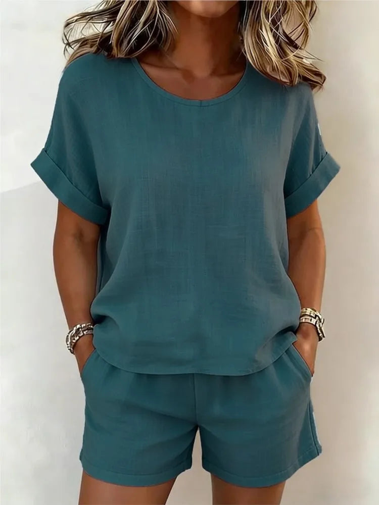 Britney Casual Two-Piece Shorts Set