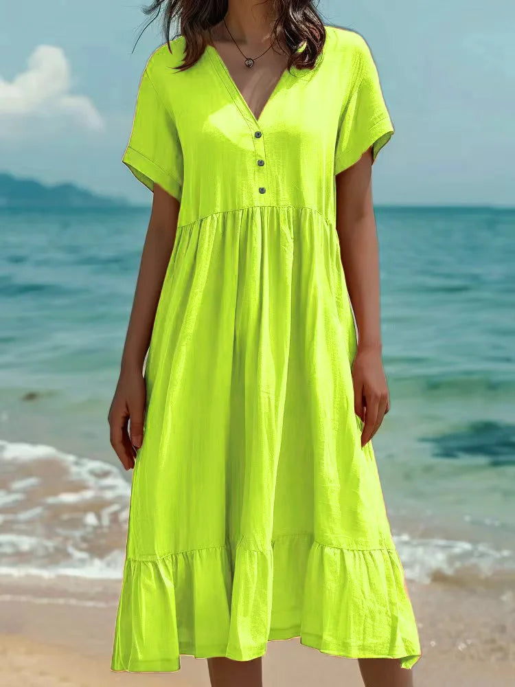 Deanna Button Front Maxi Dress