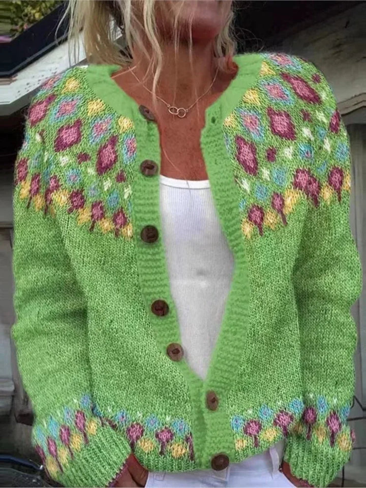 Teodora Fair Isle Button Cardigan