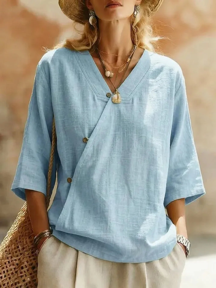 Ardena Oversized V Neck Blouse