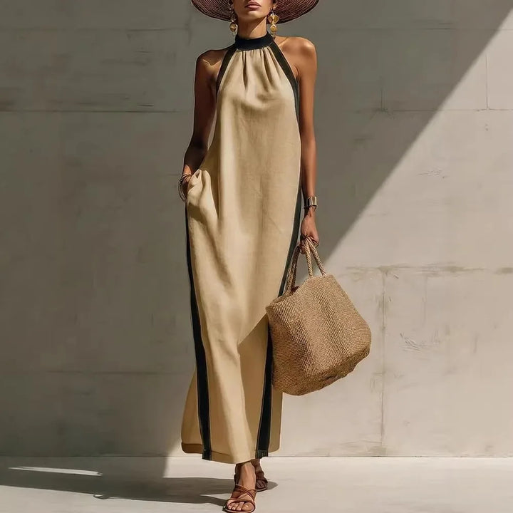 Karen Casual Halter Maxi Dress
