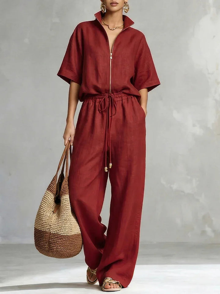 Lunaria Zip Front Trouser Matching Set