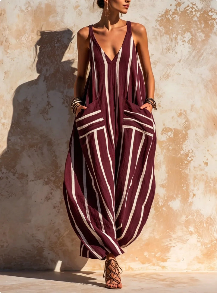 Viola Loose Fit Linen Jumpsuit