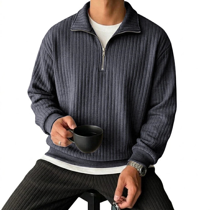 Griffin Ribbed Half Zip Pullover