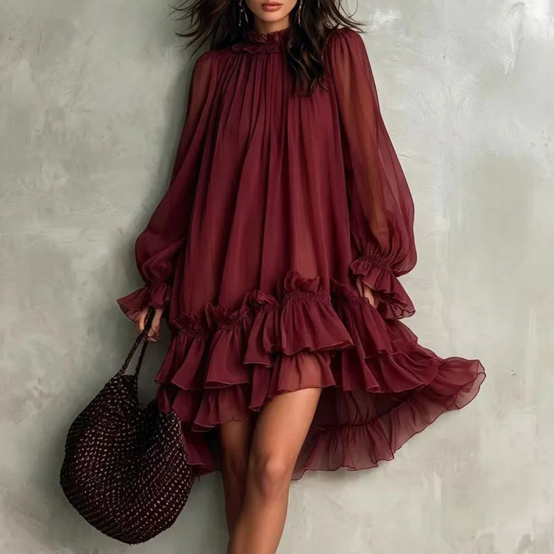 Marisette Tiered Ruffle Mini Dress