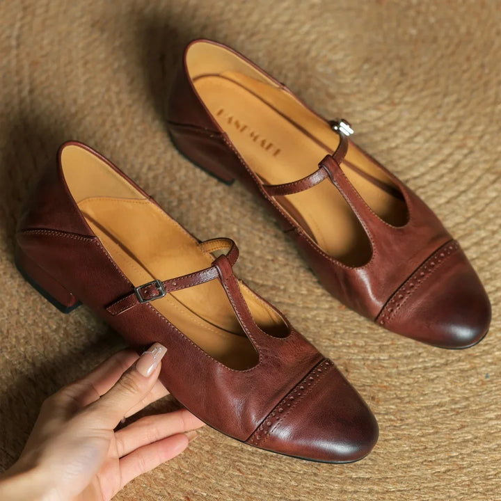 Macey Genuine Leather Flats