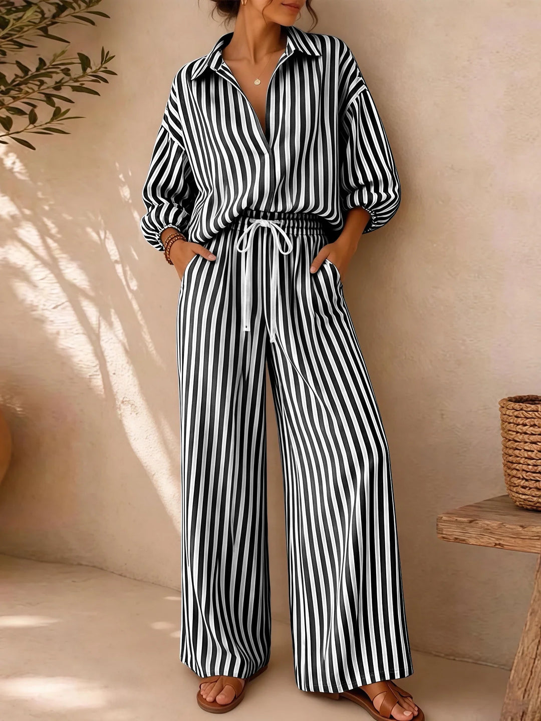 Shayla Striped Two-Piece Set