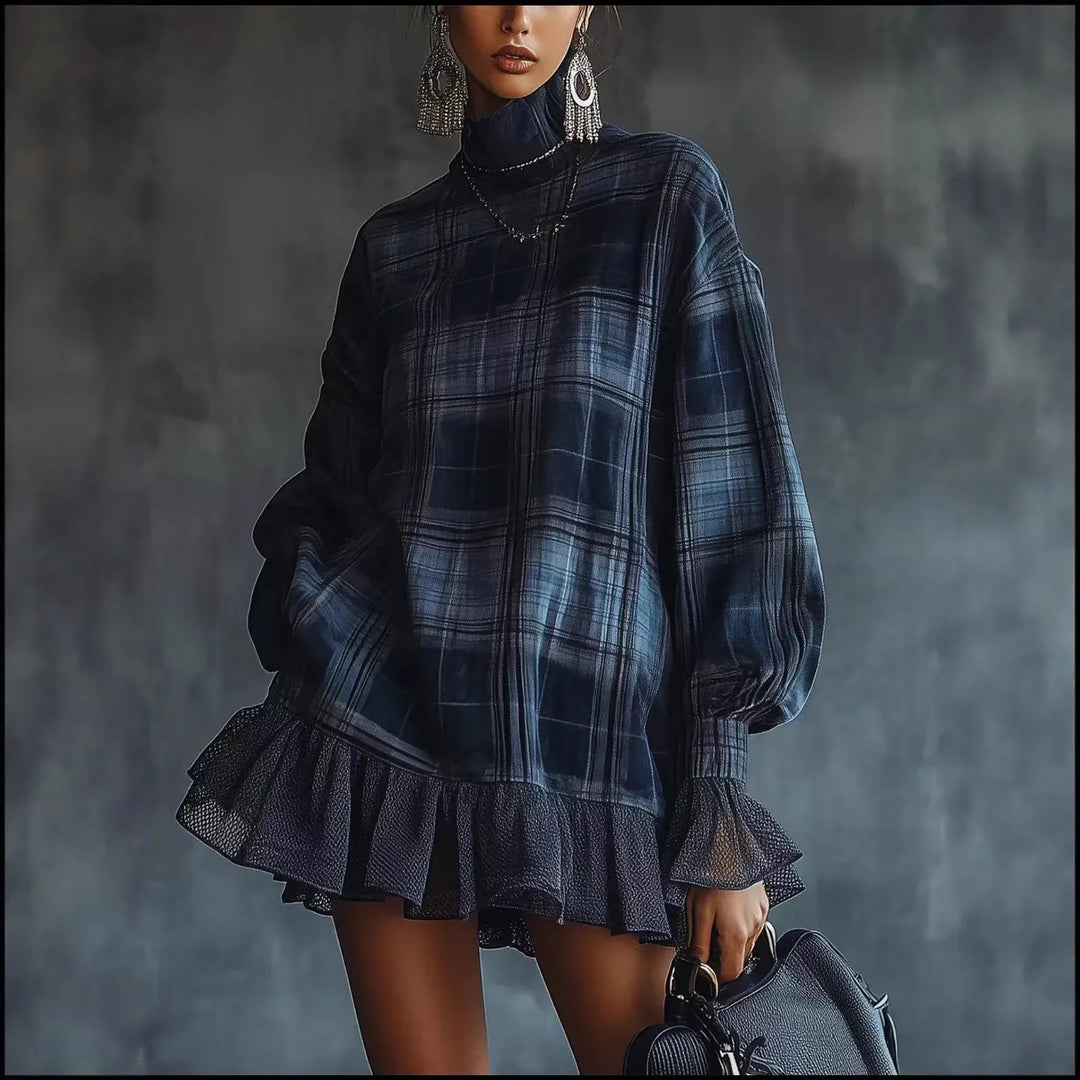 Odalys Lantern Sleeve Mini Dress
