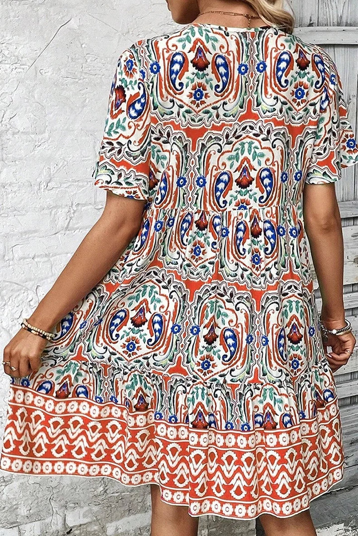Kaylee Boho Floral Mini Dress