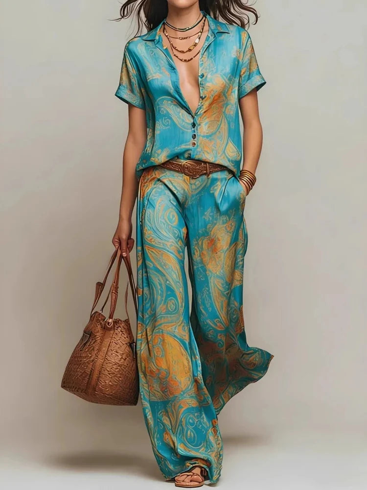 Evelise Bohemian Paisley Matching Set