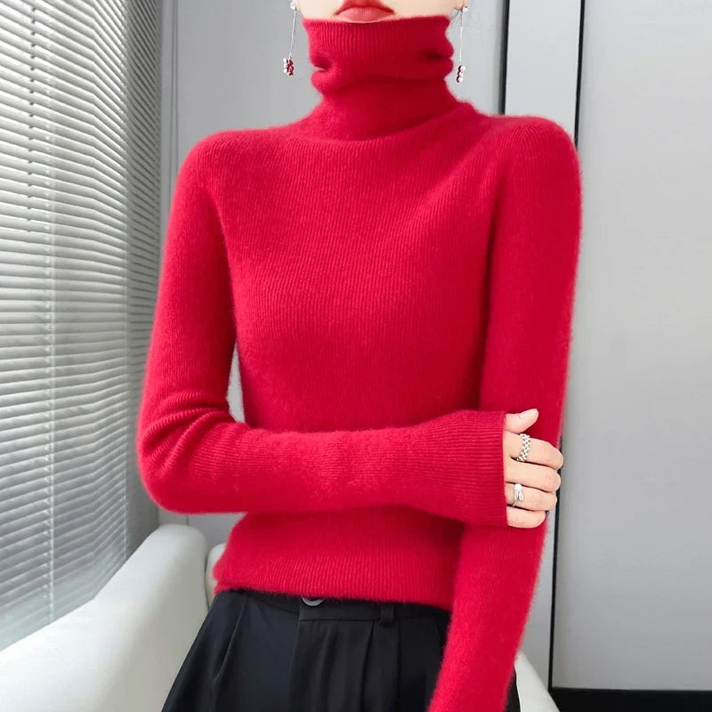Colette Ribbed Turtleneck Sweater