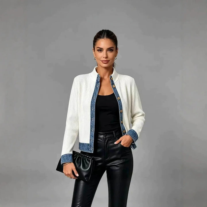 Liliane Denim Trim Cardigan