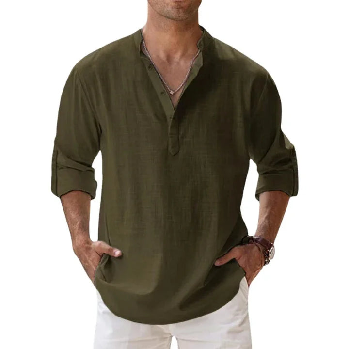 Ethan Long Sleeve Henley Shirt