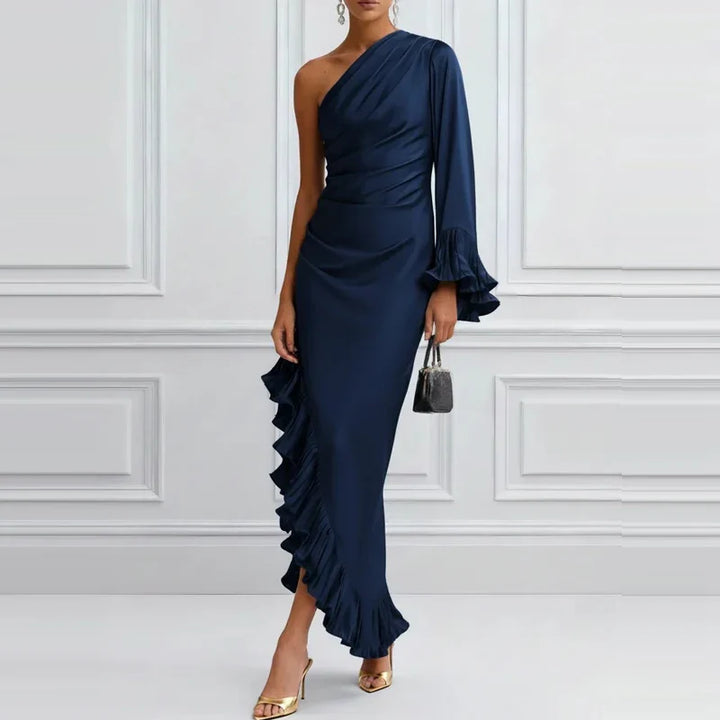Marina Elegant Ruffle Maxi Dress
