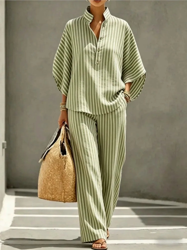 Megan Striped Two-Piece Set