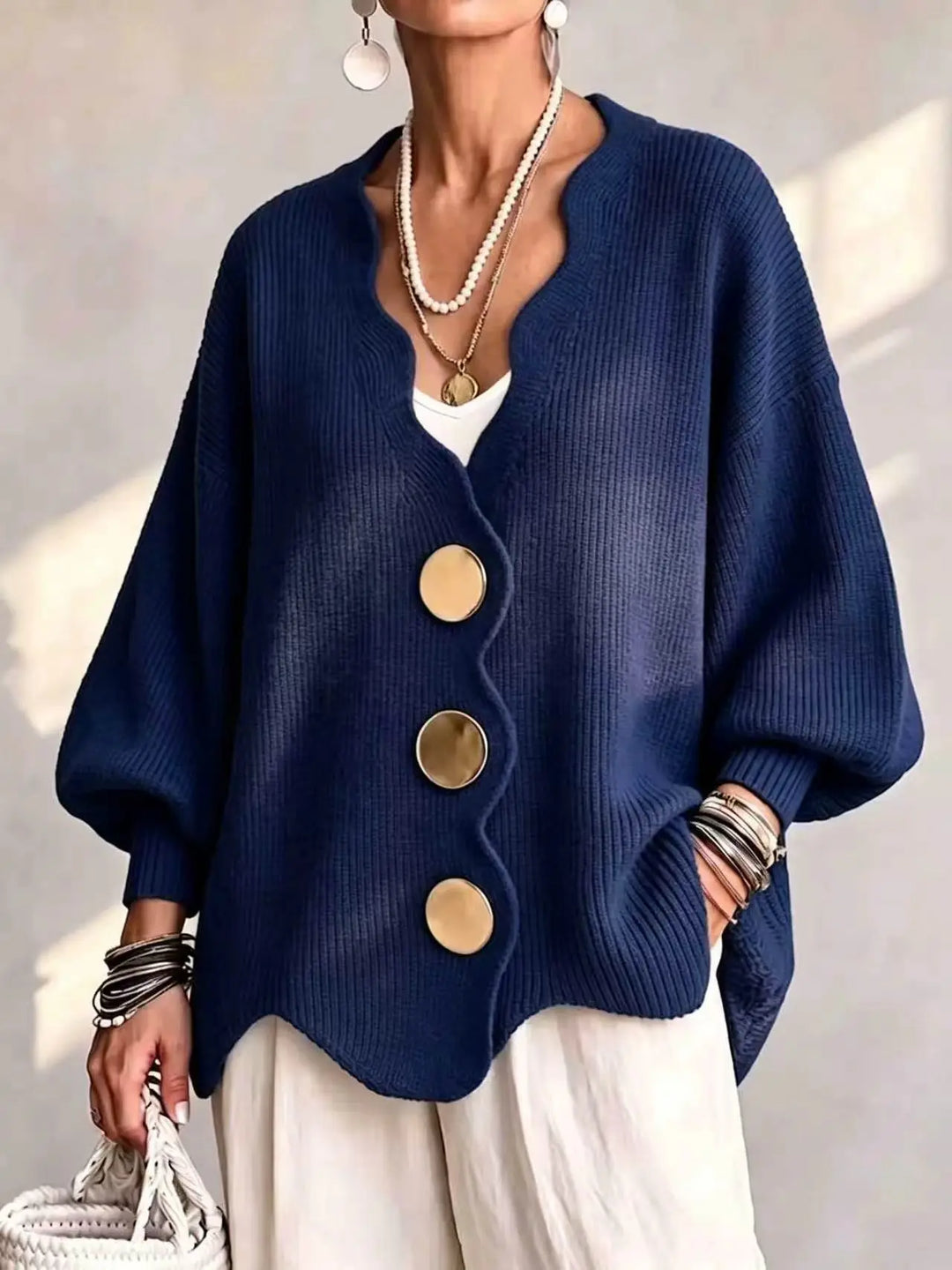 Thalisse Wavy Edge Cardigan