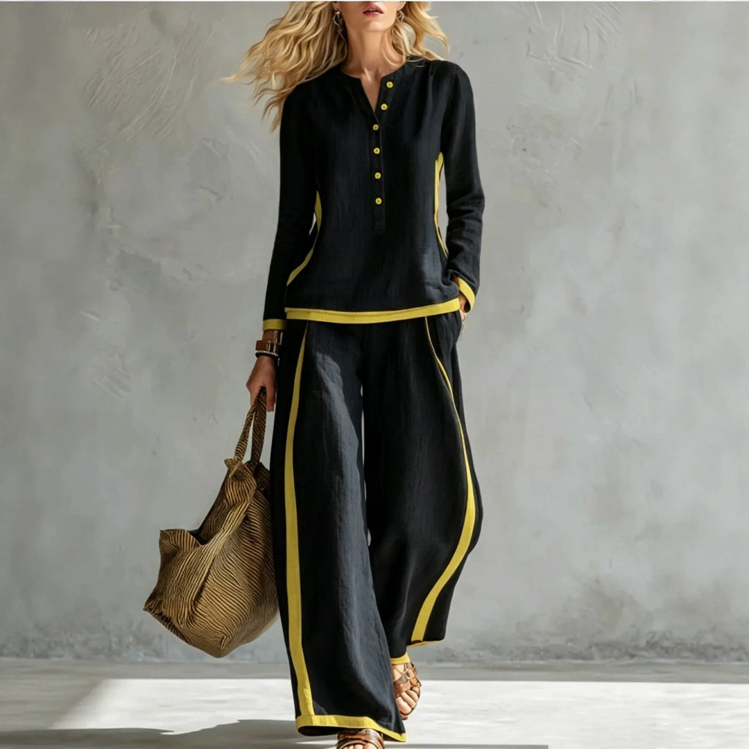 Lilliana Contrast Linen Set